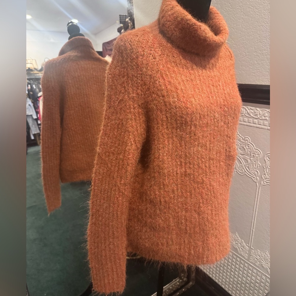 Brick Turtleneck Sweater